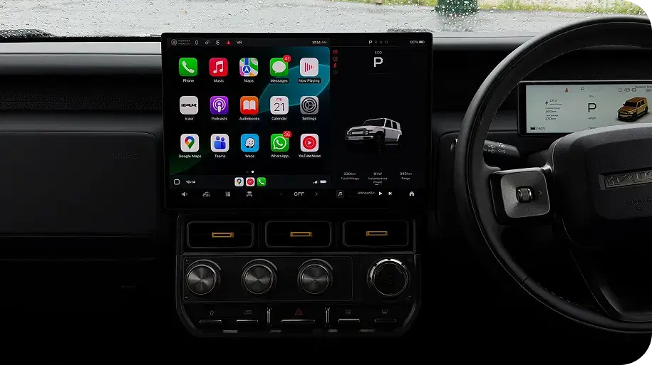15.4 Quad HD Touchscreen with Wireless Apple Carplay Android Auto